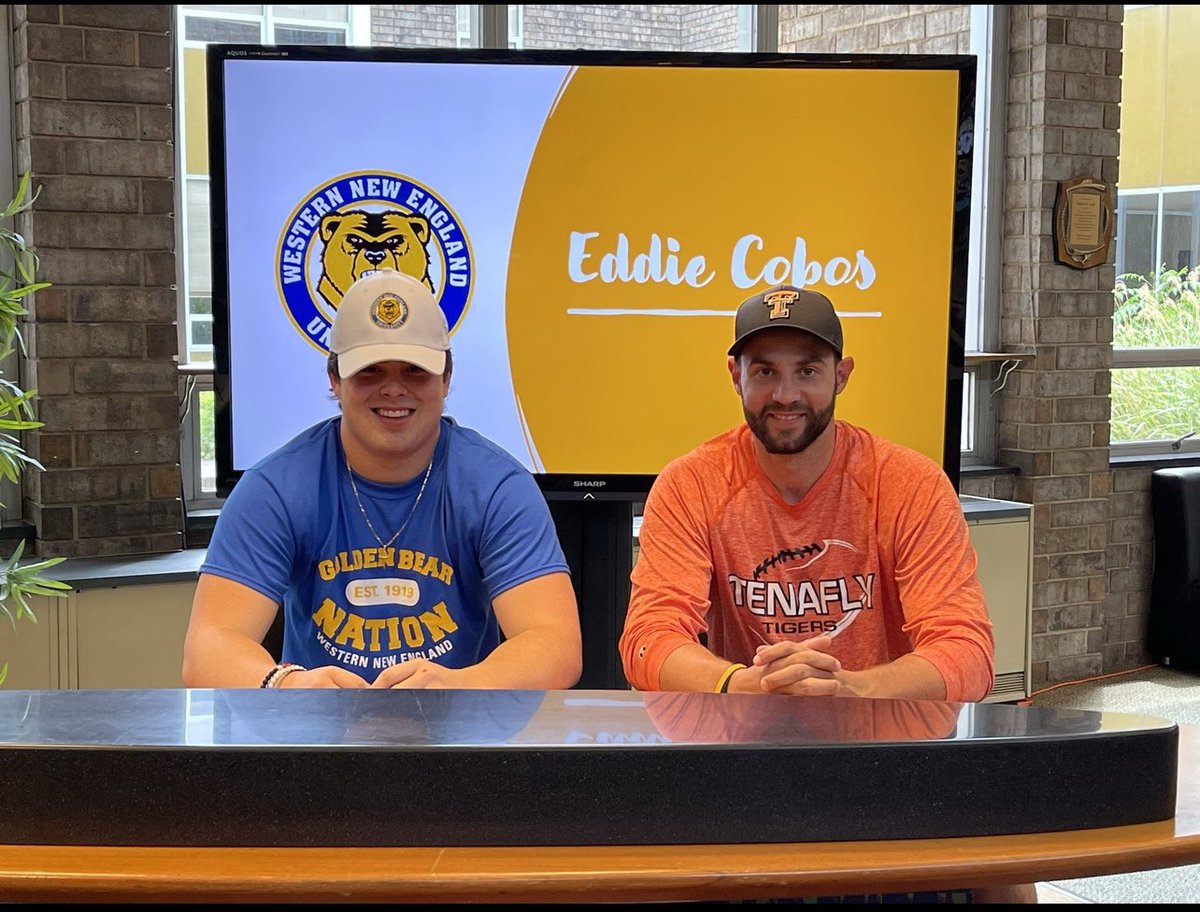 Signed ✍🏻 <a href="/WNEFB/">WNE Football</a> <a href="/GoTigersTHS/">TENAFLY ATHLETICS</a> <a href="/FootballTenafly/">Tenafly Football</a> <a href="/Coach_Lebeau/">Jason Lebeau</a> <a href="/CoachReisOL/">Rob Reis</a>