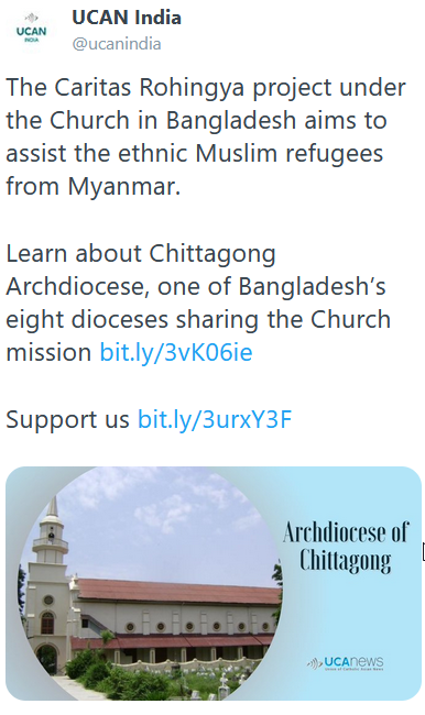 noconversion's tweet photo. Church in Bangladesh .. is converting Rohingya Muzlim into Christian ...so that they come to India using CAA? ..reporting is by Indian church ....what is happening ????
@HMOIndia 
@AmitShah https://t.co/mBNSVJvLfQ