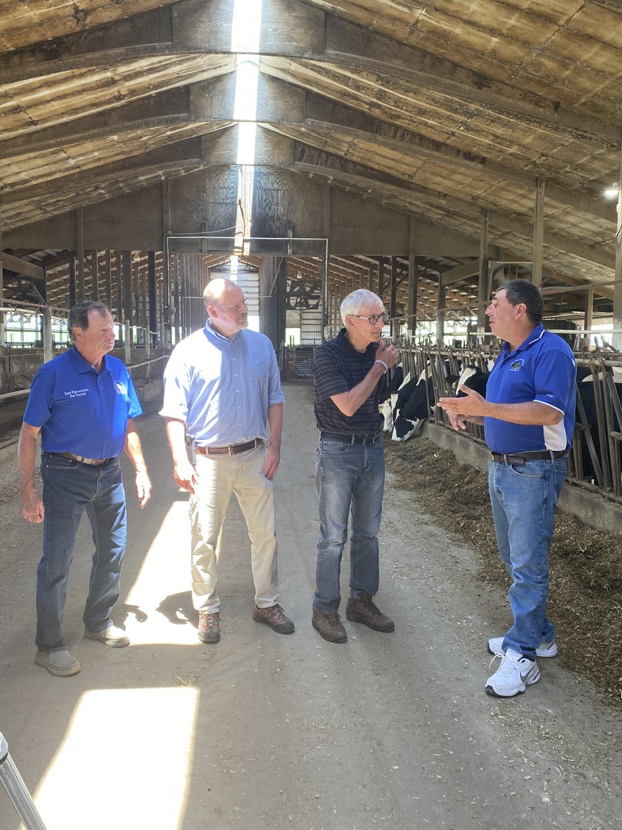 I joined Gov. Tony Evers, acting Tourism Secretary Anne Sayers, Agriculture Secretary-designee Randy Romanski on a tour of the Roger Rebout &amp; Sons Farms in the Town of Janesville, Rock County. The Rebouts are great ambassadors for Wisconsin agriculture.