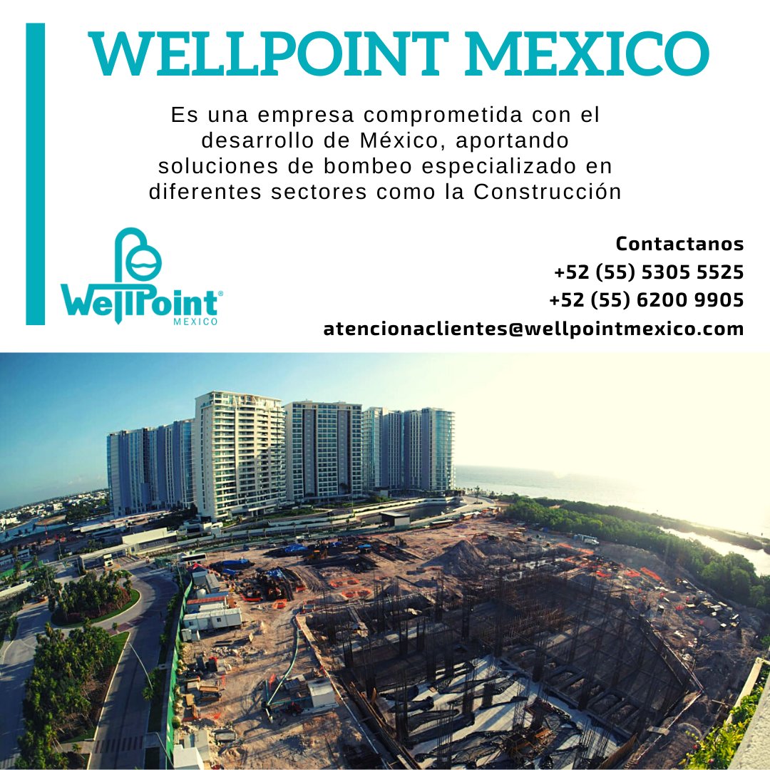 Wellpoint México. Es una empresa comprometida con el desarrollo de México, aportando soluciones de bombeo especializado en diferentes sectores como la Construcción
 
Contáctanos: 

53055525 ó 5562009905 
#Construcción
#Bombasdeagua
#Bombas
#WellpointMéxico