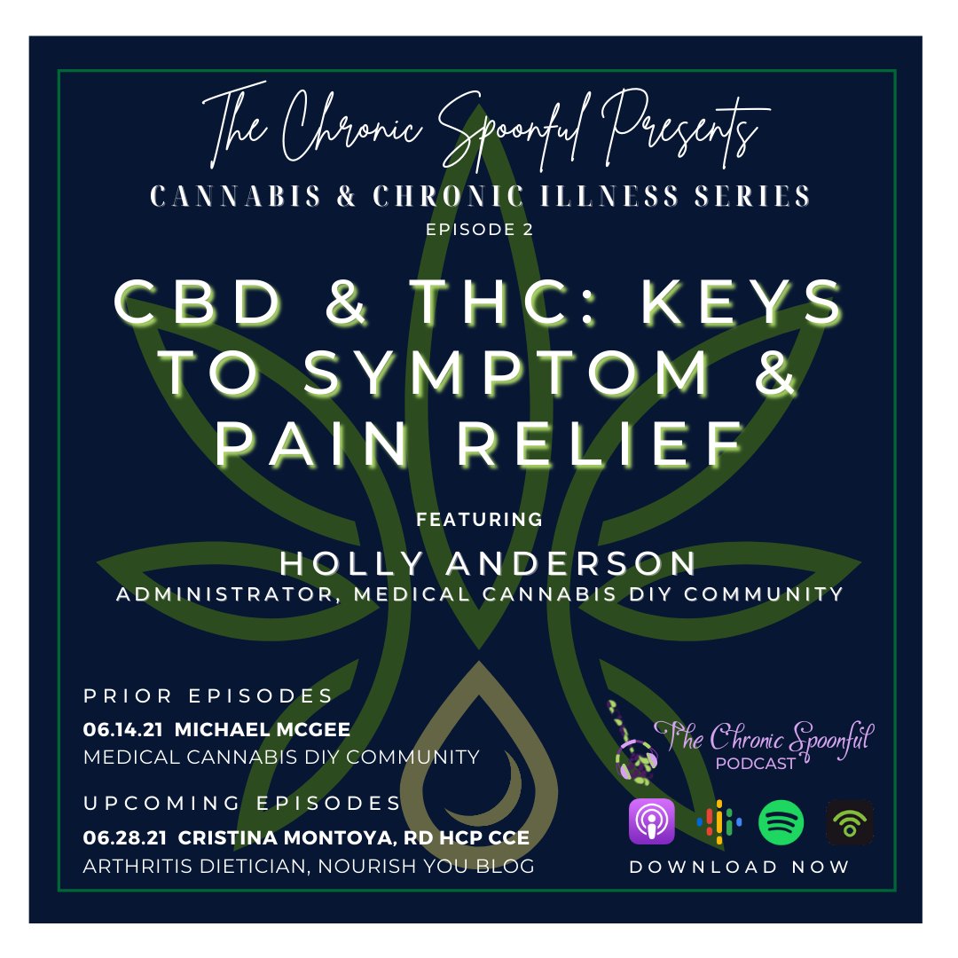 Are CBD &amp; THC the new keys to symptom and pain relief for people with chronic illness? Many Spoonies are turning to cannabis as either a replacement for or supplement to their medications, because they can provide symptom relief meds don't. Download now: tinyurl.com/ed2pfe5x