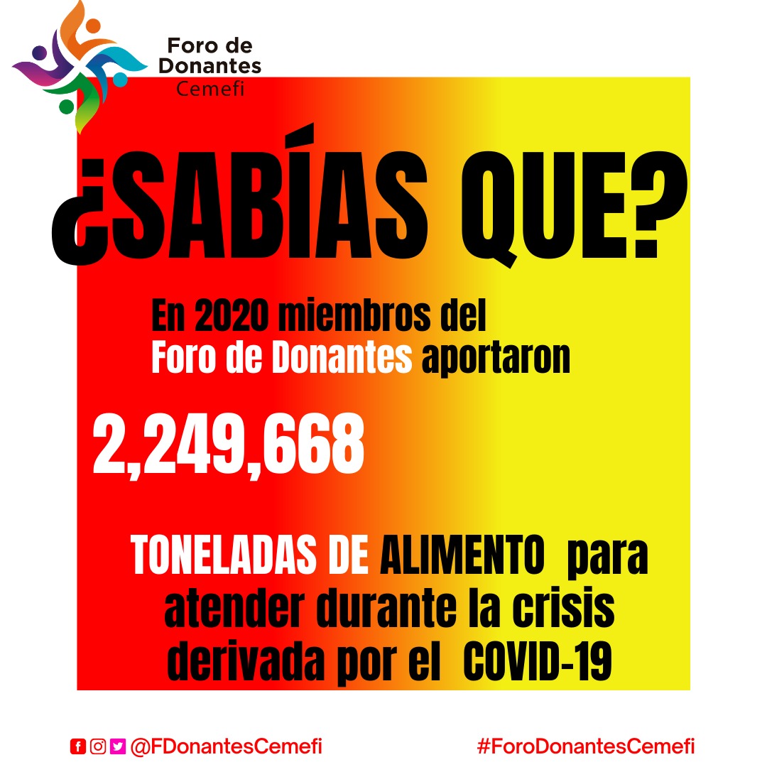 Cemefi's tweet photo. RT @fdonantescemefi: #ForoDonantesCemefi #AportesOSC #SiConLasOSC #COVID19 #Covid_19mx https://t.co/P3ZyXijXH4