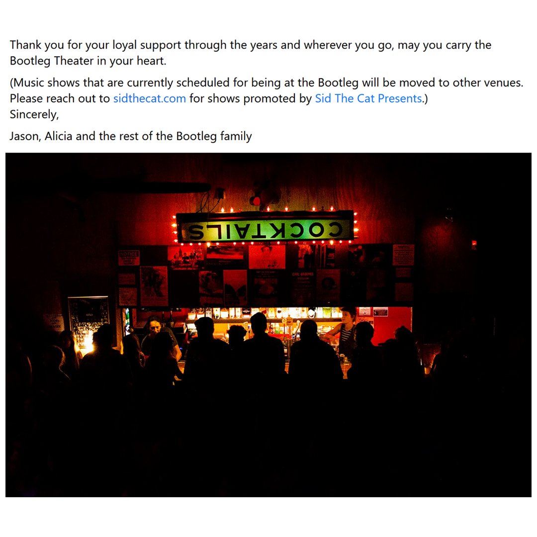 Bootleg Theater tweet media