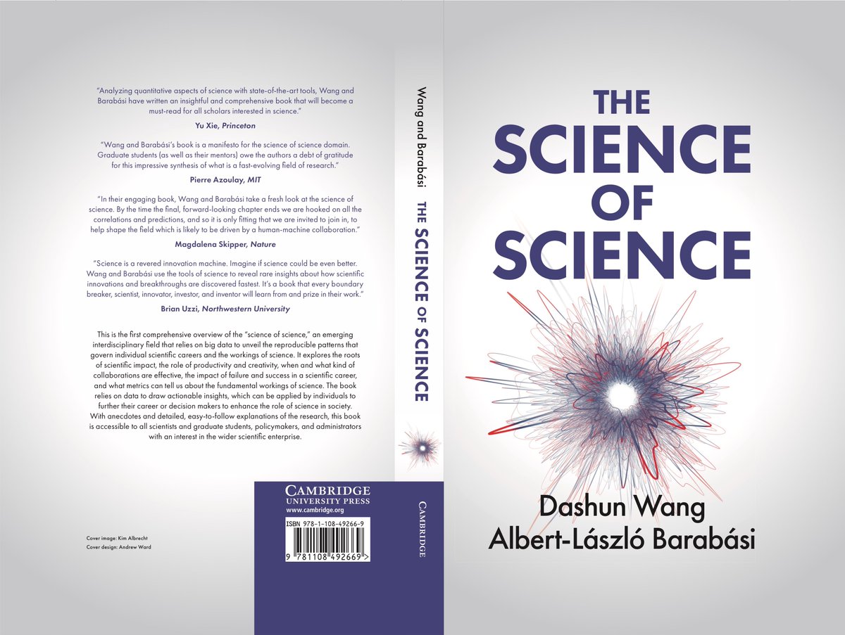 🔥Download the Science of Science book for FREE🔥

We're VERY excited to make the whole book freely available: dashunwang.com/book/the-scien… 

Please help us RT &amp; let everyone know of this resource! 

#ScienceOfScience