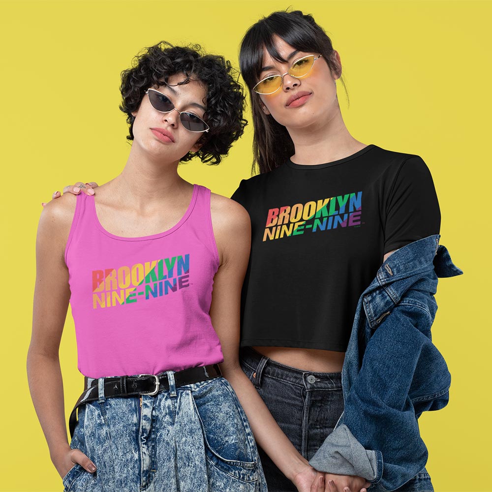 brooklyn99's tweet photo. Show your pride, Nine-Niners. 🌈 Shop the #Brooklyn99 Pride collection on the NBC Store: https://t.co/evGps17KJ9 https://t.co/wSDQEpdFWT