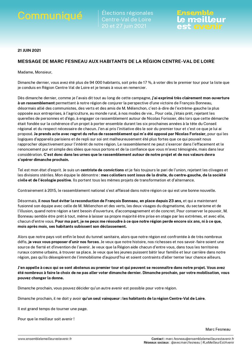 🌻« Le rassemblement, c’est le dépassement, pas l’effacement »

#centrevaldeloire