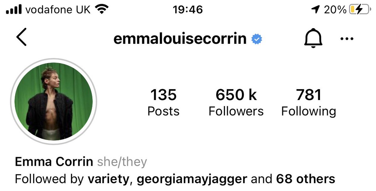 Emma added their pronouns to their Instagram profile - identifying as she/they! #Pride2021