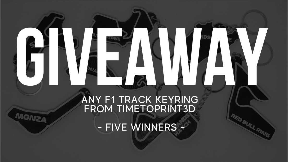 GridTalk_'s tweet image. 🚨 GIVEAWAY 🚨 

to celebrate Charleys birthday, we are giving away an F1 Track Keyring of your choice from TimeToPrint3D to 5 winners! 

all you have to do is retweet and follow @GridTalk_ and @TimetoPrint3D 📱