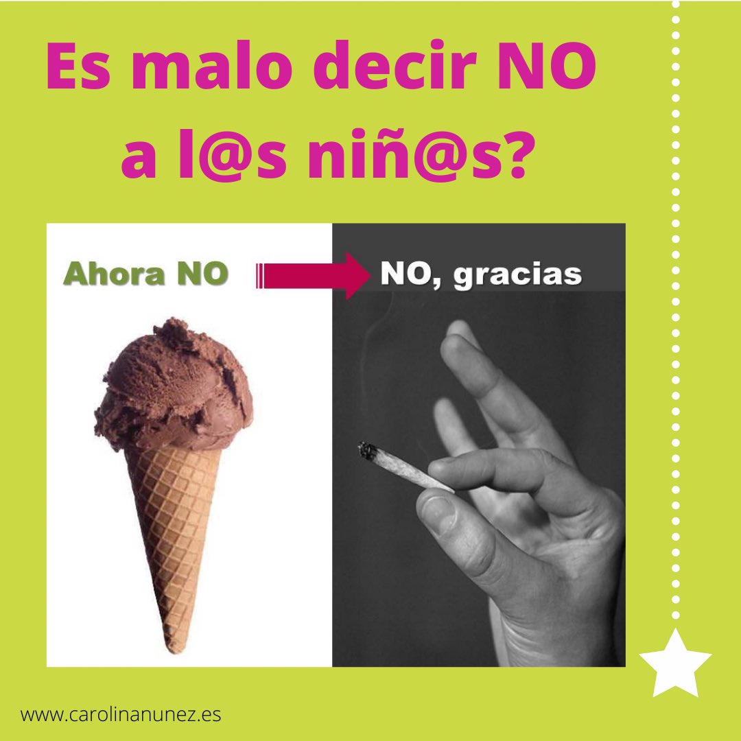 loracnn1's tweet photo. A los niñ@s hemos de decirles NO.
Sip, cuesta pero hemos de enseñarles la verdad: no lo tendrán todo en  su vida, encontrarán alguna pequeña o gran frustración.Y saber entomar pequeños NOs de niñ@ nos ayuda a aprender a entomar futuros NOs mayores y nos empodera a decir No. https://t.co/IQeuxeyjjj