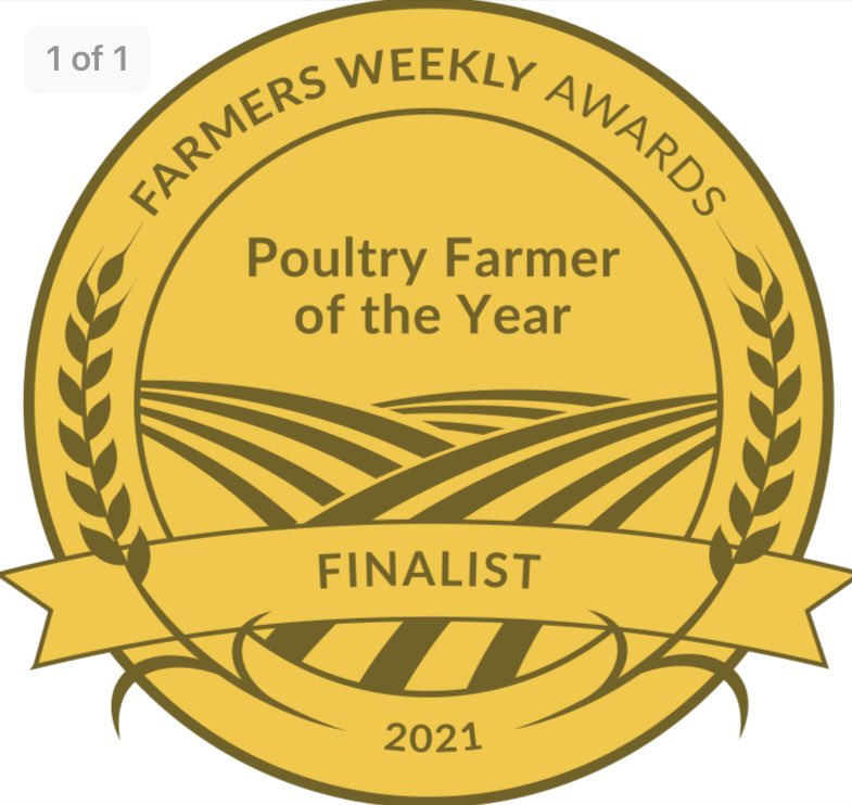 Delighted to be one of the three finalists for UK Poultry Farmer of the year! @farmersweeklyawards #barrabronzes #FWAwards #topbirds