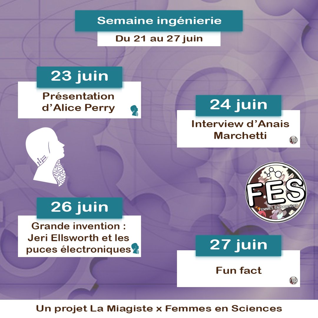 [Sciences : un domaine de femmes]

La dernière semaine de ce projet est dédiée au domaine de l'ingénierie ⚙️
<a href="/MIAGEConnection/">MIAGE Connection</a> <a href="/AFNEUS/">AFNEUS</a> <a href="/FES_AFNEUS/">Femmes En Sciences</a>