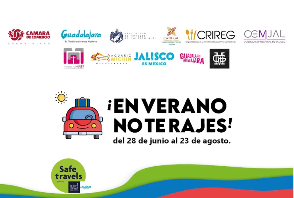 CCemjal's tweet photo. ¡En verano no te rajes! es el programa de descuentos y meses sin intereses que lanzan los giros turísticos de #Jalisco para atraer visitantes e insentivar el consumo local.
Seguimos sumando esfuerzos cámaras, consejos y asociaciones con el objetivo de reactivar nuestra economía https://t.co/IrhBumthmH