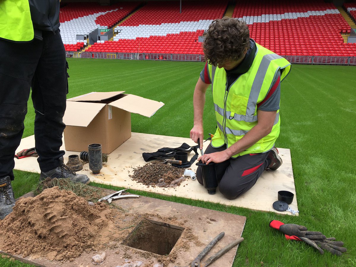 petenewton29's tweet photo. Great day at Anfield helping Dave and Jordan fit the @toro_uk @TheToroCompany B series infield sprinkler and a bit of training thrown in too. @ReesinkTurfcare Thanks to @DAVID__ROBERTS for the opportunity 👍👍👍 https://t.co/b0TFObmacJ