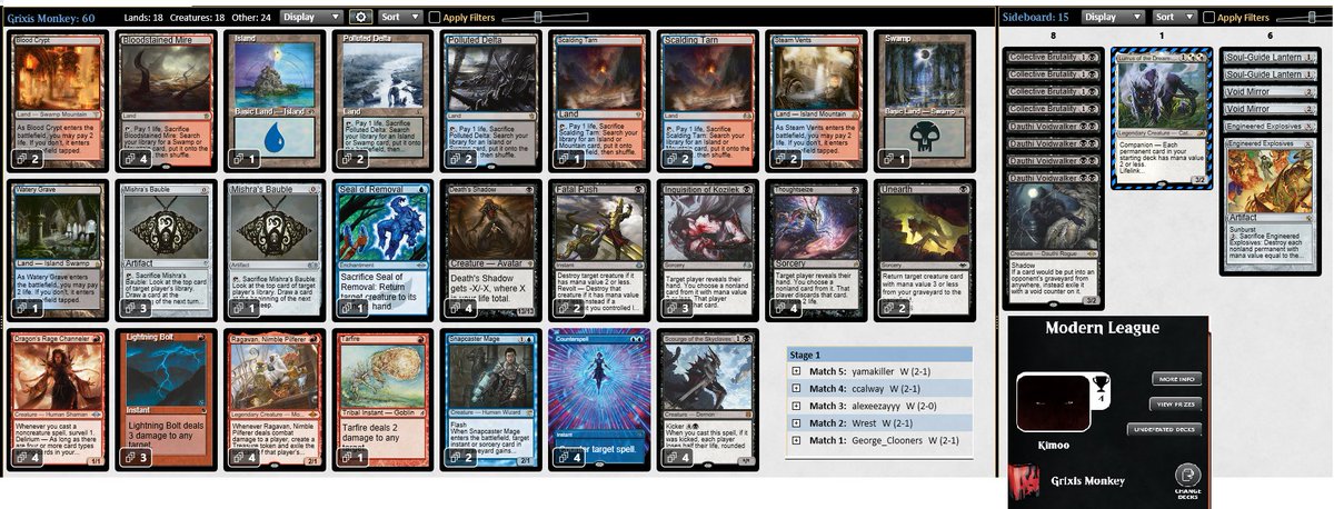 xKimoo's tweet photo. Finally trophy #4 with @xyzprincipe grixis monkey list :D
First league, first trophy 💪 https://t.co/mMmN3GYAJs