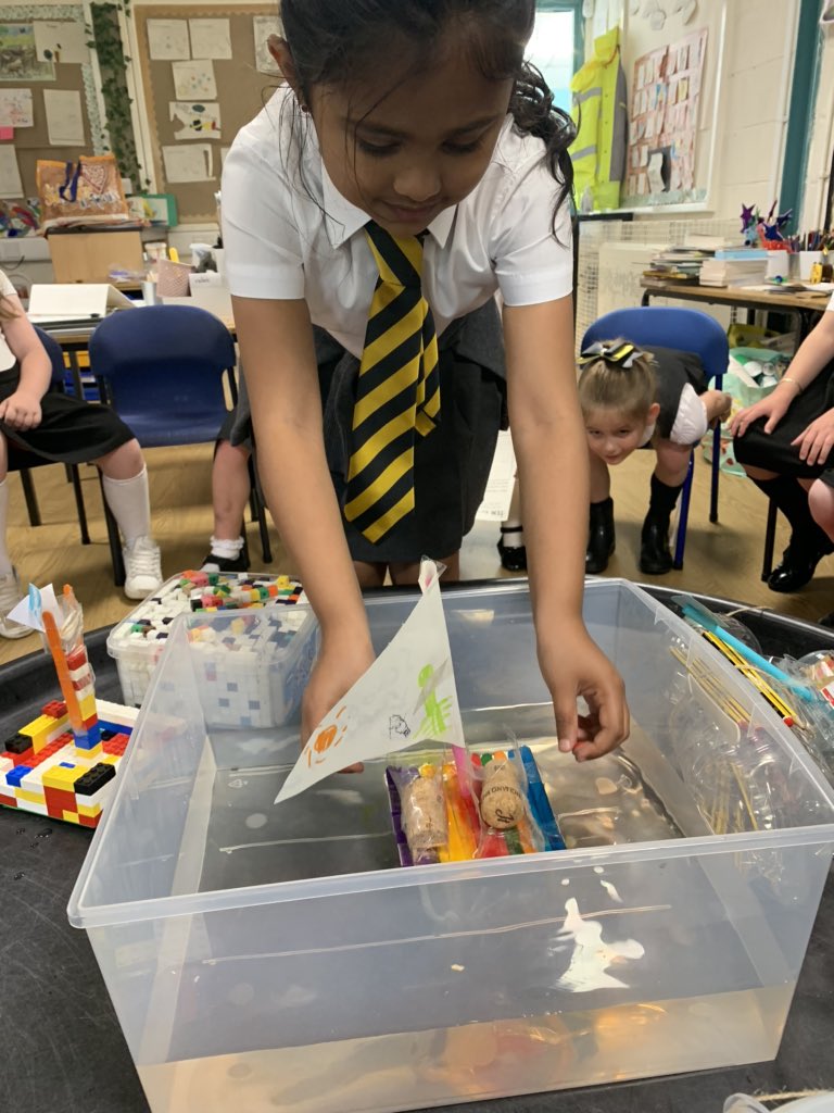 MissForsyth_2CP's tweet photo. Then came the test...can it float? And then can it float with 20 cubes for 10 seconds?...most did!! https://t.co/MgUGRAZ5Ya