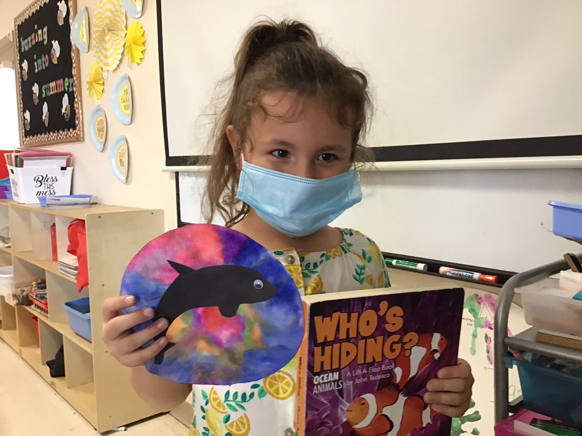 MHSArlington's tweet photo. Merryhill kindergarten students had another good day at summer camp.  We took a virtual tour at sea quest, we read a book together and discussed. We created great ocean creatures.  We also made great Yoda puppets.
#merryhillproud
#merryhillsummercampfun https://t.co/KH2GQDEyTo