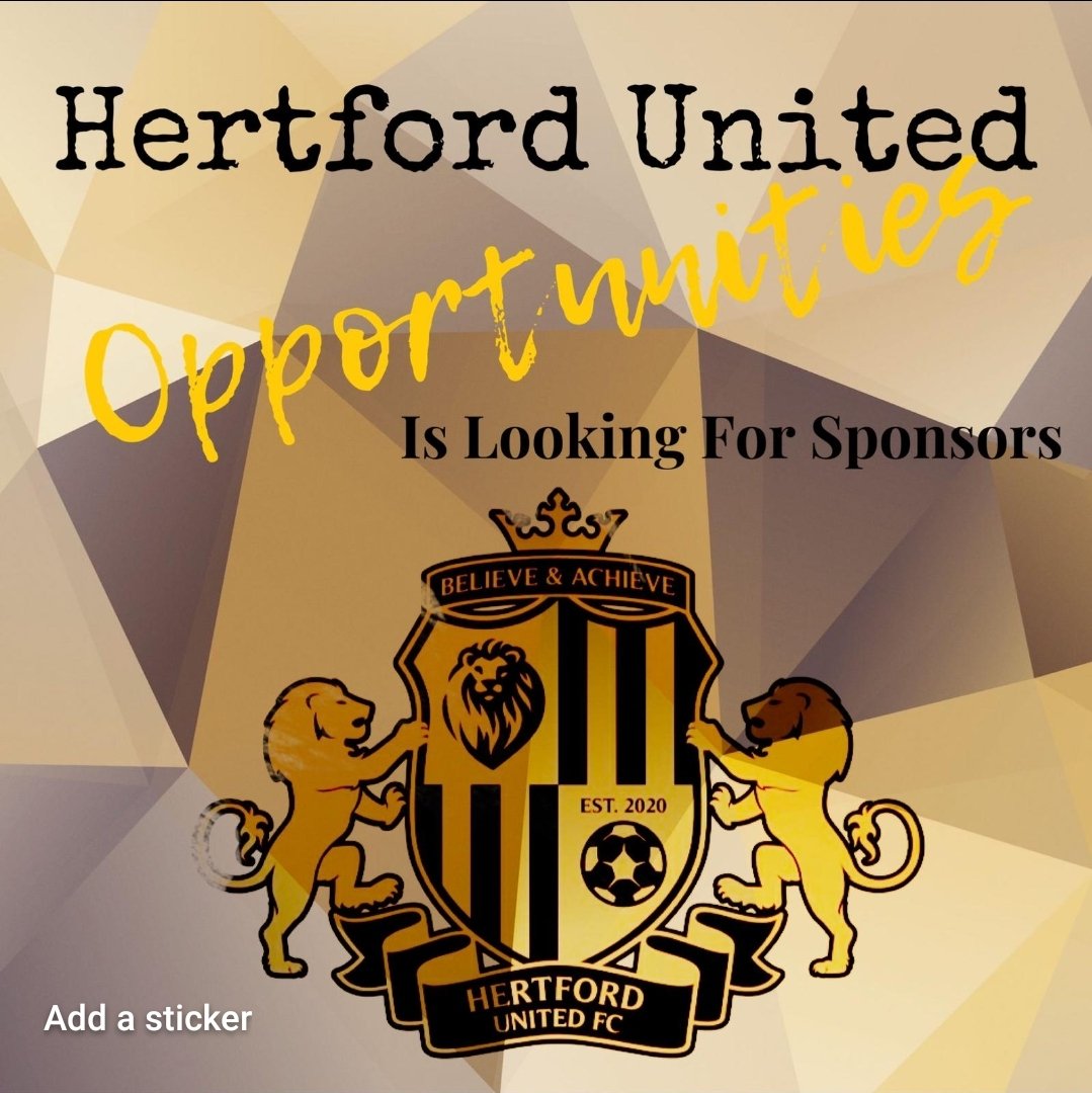 hertford_united's tweet photo. SPONSORSHIP OPPORTUNITY TO HELP A COMMUNITY GRASS ROOTS FOOTBALL CLUB

We reaching out to sponsors, who would like to sponsor an upcoming nonlegue community football club, who pride themselves in giving the next generation a chance to play first team DM for details, RT https://t.co/6rJ3sCzHYS