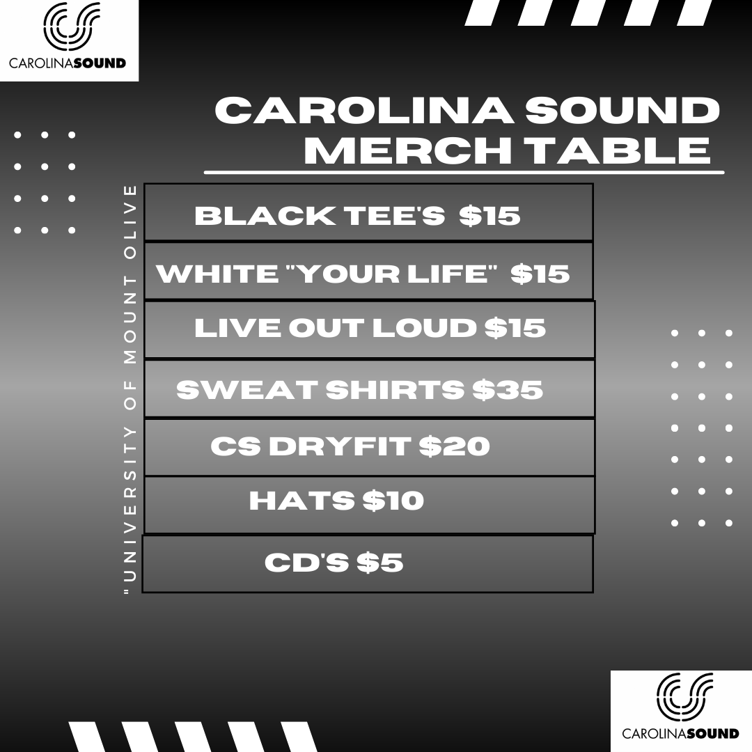 ! Merch Alert !
Stop by the Table after service to support Carolina Sound! #enccog #encythcamp21