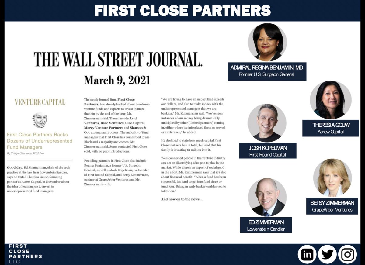 EdGrapeNutZimm's tweet photo. 5) My @close_first partners: @thebetsyz, @tgr, @joshk, @pjparson, @reginabenjamin &amp; I are excited to support @January_VC's work to transform venture &amp; invest in founders at the earliest stage. January's all-female-GP team is 1 of the few Latina-led funds in #ventureCapital. https://t.co/n9Oq9eyYpD