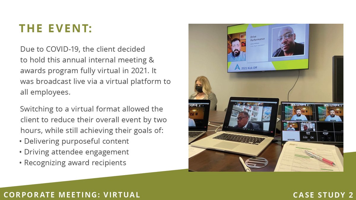 planitincevents's tweet photo. To combat the effects of the pandemic in the events industry, planit inc. created the meet well. meet safe. initiative. We've compiled just a few of our latest wins. Introducing our latest case study, a virtual corporate meeting! #MeetWellMeetSafe #EventCaseStudies #VirtualEvents https://t.co/uk1LoYIcJ5