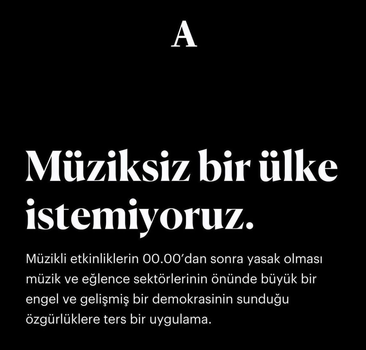 Gece 00.00 da başlar asıl müzik! Üzgünüz ama #kusurabakıyoruz ve Müziksiz bir ülke istemiyoruz!