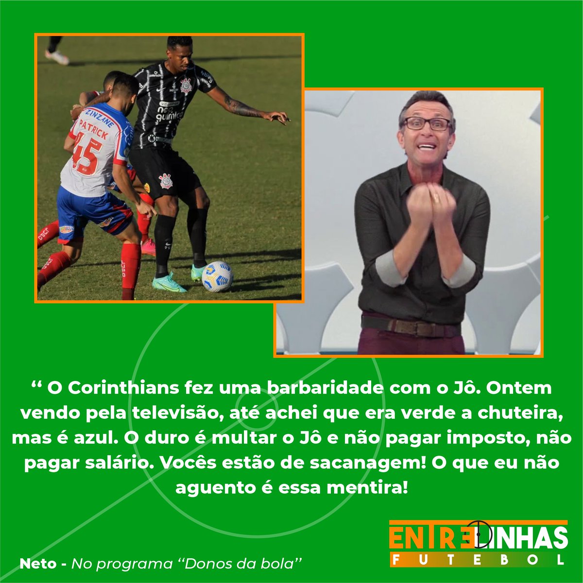 EntreFutebol's tweet photo. Será que o Corinthians multou o Jô pra pagar o salário dele? Você acha que o Timão exagerou em multar o jogador?
#corinthians #timao #multa #futebol https://t.co/fUppVQDs75