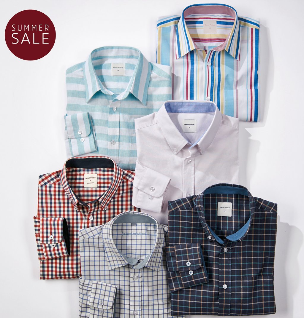 SUMMER SALE NOW ON! ☀️

Shirts now $22.50, or 2 styles for $35.

buff.ly/3gxa4xY

#Menswear #mensstyle