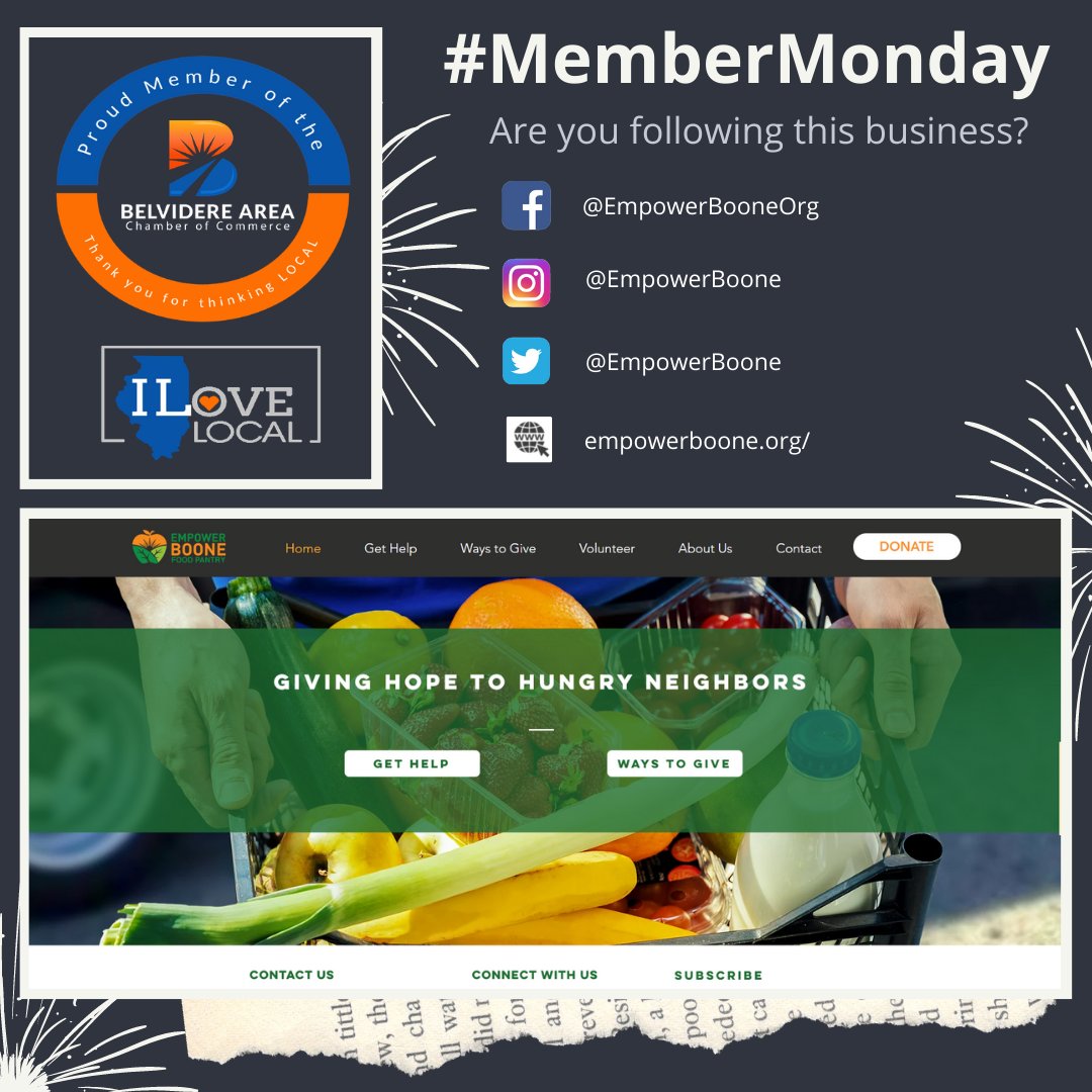 BelvChamber's tweet photo. Empower Boone’s mission is to help those in our community facing hard times by providing a path to self-sustainability. Our goal is to give hope and help by providing food, non-food items, and resources. https://t.co/eLrYufFtoJ