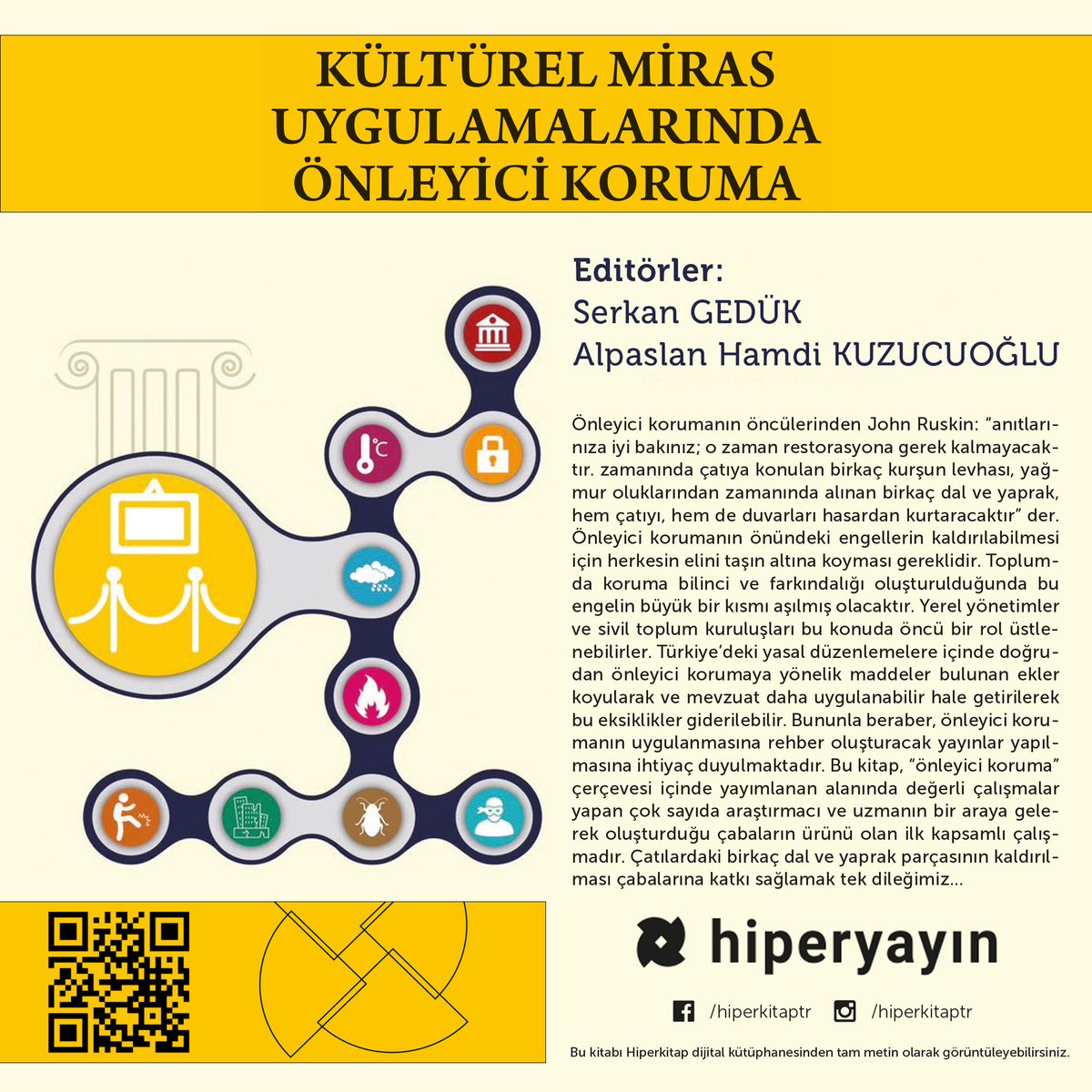 “Kültürel Miras Uygulamalarında Önleyici Koruma” kitabına Hiperkitap dijital kütüphanesinden ulaşabilirsiniz.