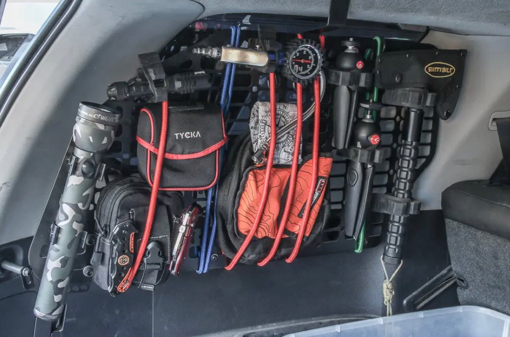 OPrepared's tweet image. Automotive Molle Panel. Love the organizational storage. #OzarksPrepared #Prepper #Shtf #Prepper #Bushcraft #Survival #FoodStorage #BugOutBag #GetHomeBag #Nature #Adventure #DIY #prepperfoodstorage #foodstorage #mollepanel
