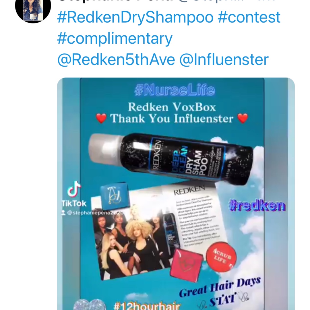Stephan54707262's tweet photo. Redken Dry Shampoo #RedkenDryShampoo #contest #complimentary @Redken5thAve @Influenster https://t.co/8Him4tFTzc