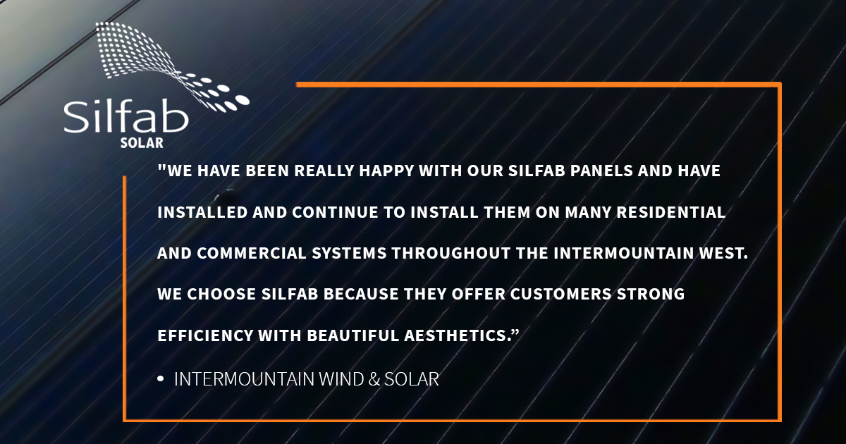 SilfabSolar's tweet photo. #TestimonialTuesday featuring Intermountain Wind & Solar.
#installation #partner #SOLAR #solarsystems #beautiful #aesthetics #efficiency #residential #homeowners #commercialinstall #customerfirst #power #TestimonialTuesday https://t.co/blA2ptFKH3