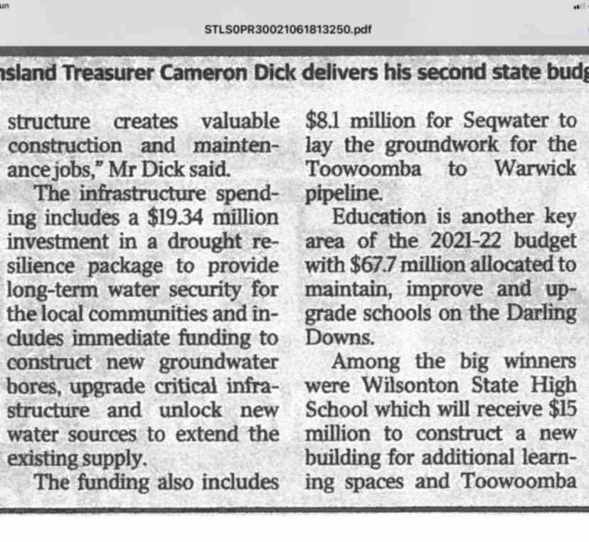 NancySommerfiel's tweet image. With so much pressure already on our diminishing underground water supply, I’m frustrated that the recent State Govt budget had infrastructure spend of $19.34m which included immediate funding to construct new groundwater bores. 
#water #preciousresource