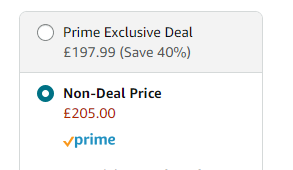 Theodonal's tweet photo. @AmazonUK #Mathishard #PrimeDay #FirstWorldProblems
PSA: check you are actually getting the deal they say you are. looks like @amazon are working deals on RRP not what they are actually selling them at pre-deal. https://t.co/tAtnDorLcg