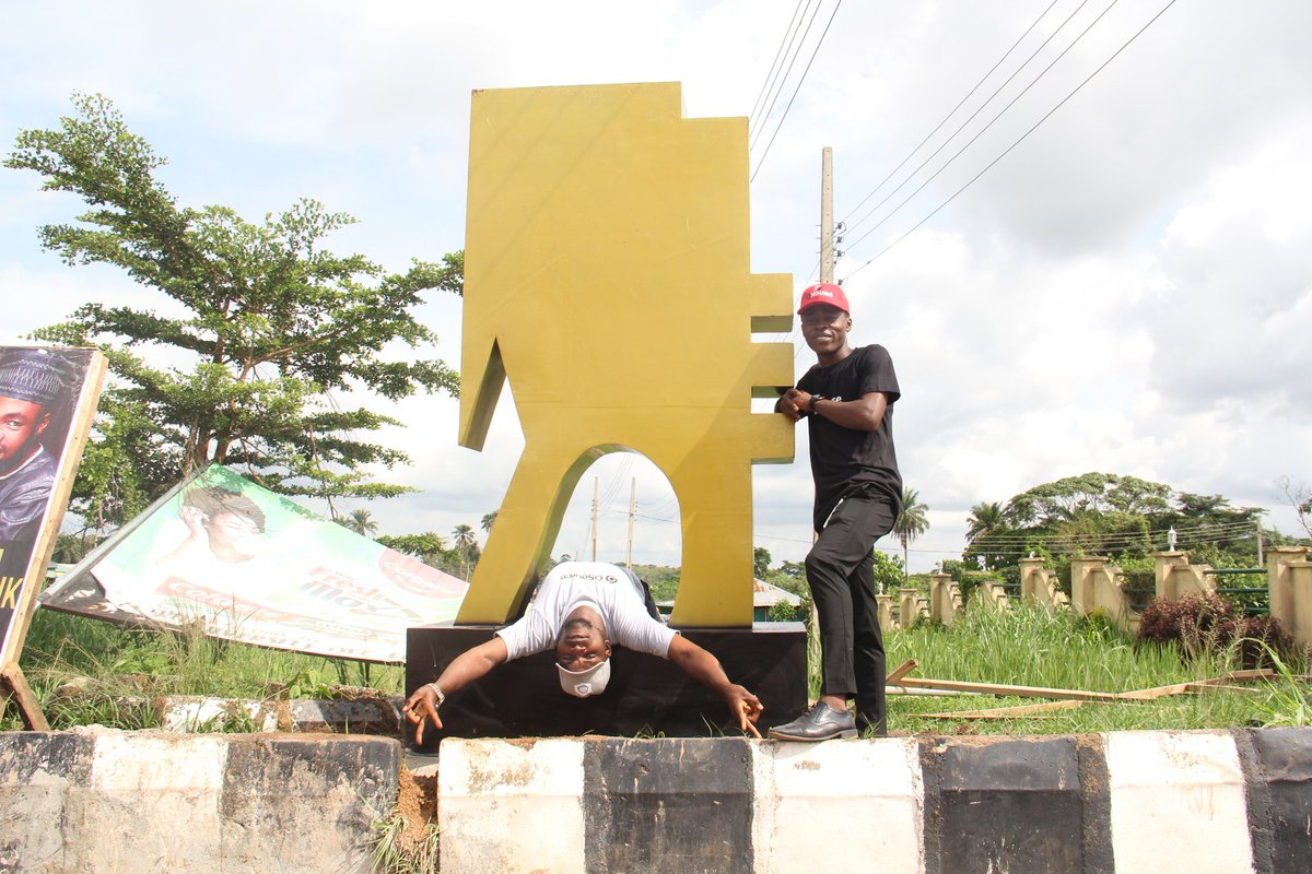 OSourceHQ's tweet photo. To mark the 5th year of @FAGEnSAGE Award, today 21/06/2021. OSCEntz (OSource Entertainment) unveiled a 10ft fide and 5ft wide replica of the FAGEnSAGE Plaque at Fuoye Main Gate (where it all started).

Get Ready for #FAGEnSAGE Awards  in 2021 https://t.co/fEiWTFyIqh