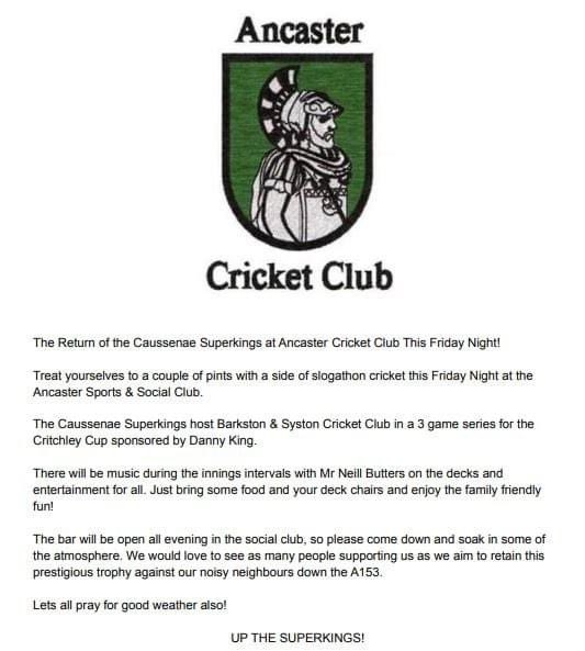 Ancaster CC 🏏 (@ancastercc) on Twitter photo 
