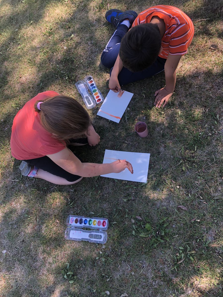 Some outdoor watercolour painting inspired by the beauty of nature around us to end our day #indigenouswaysofknowing #nationalindigenouspeoplesday