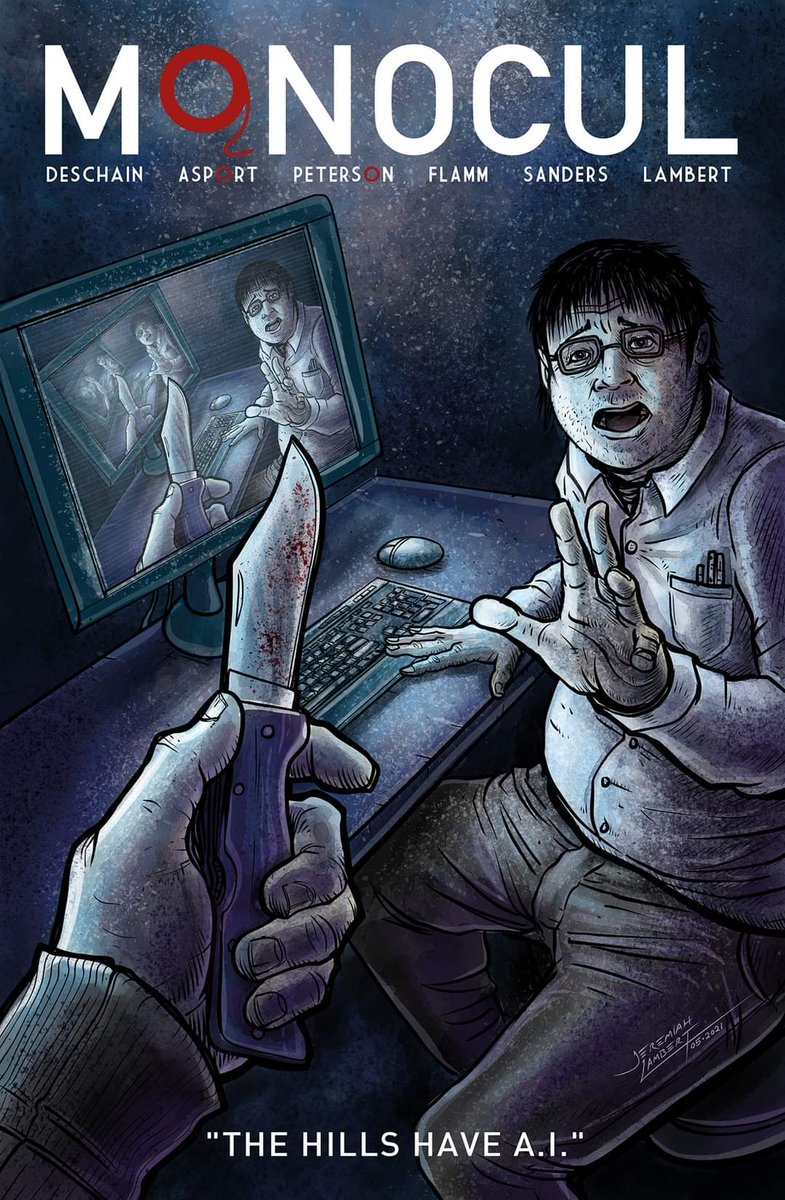 JLambertArt's tweet photo. Last 2 covers i did for the technohorror comic #monocul available in my shop soon. https://t.co/8ZcjEz2MjG