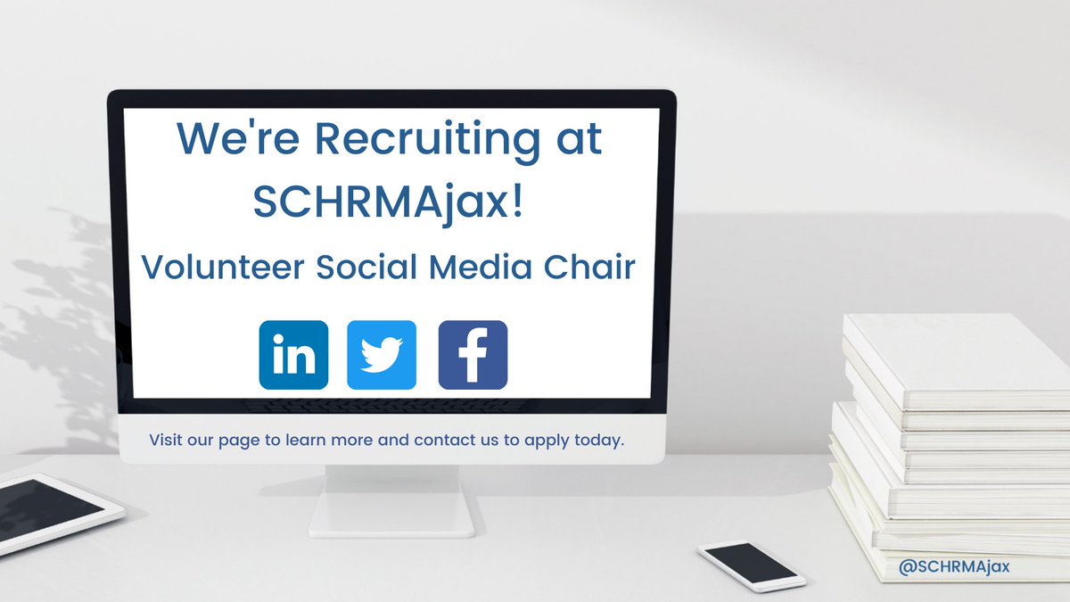 SCHRMAjax's tweet photo. SCHRMA is seeking a Social Media Chair to join our fun &amp; dedicated volunteer board. Message us to learn more or express interest!  #schrmajax https://t.co/hLsJ5X7I6p