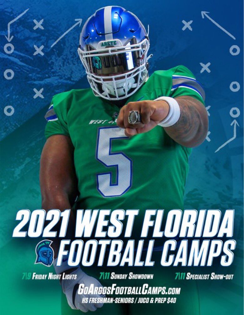 Thank you @Coach_Hoff_UWF for the invite to y’all’s camp!