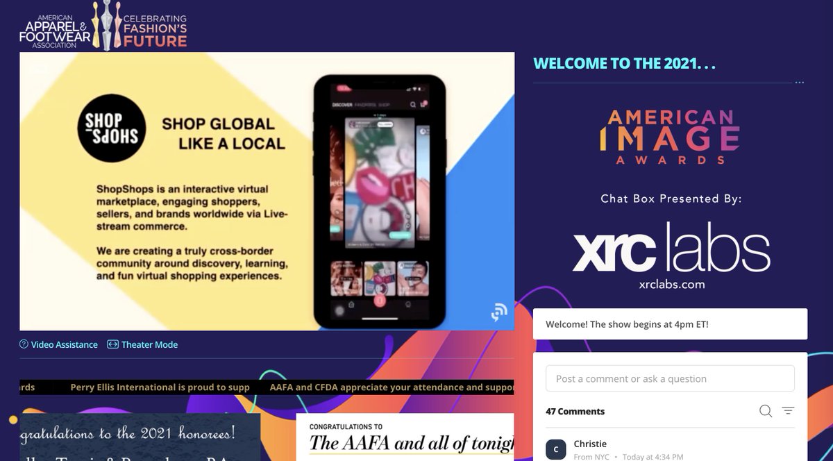 Congrats to <a href="/Liyia11/">Liyia</a> and <a href="/shopshopslive/">Shopshops_official</a> team for winning AAFA's #AmericanImageAwards Digital Entrepreneur of the Year!!! 🎉