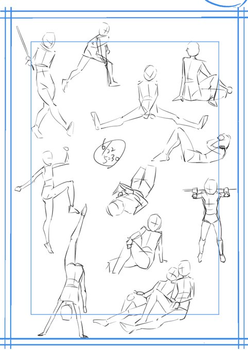 ☀️おはようございます☀️
朝練60秒クロッキー消化
今日もお絵かき頑張るぞぃっ 