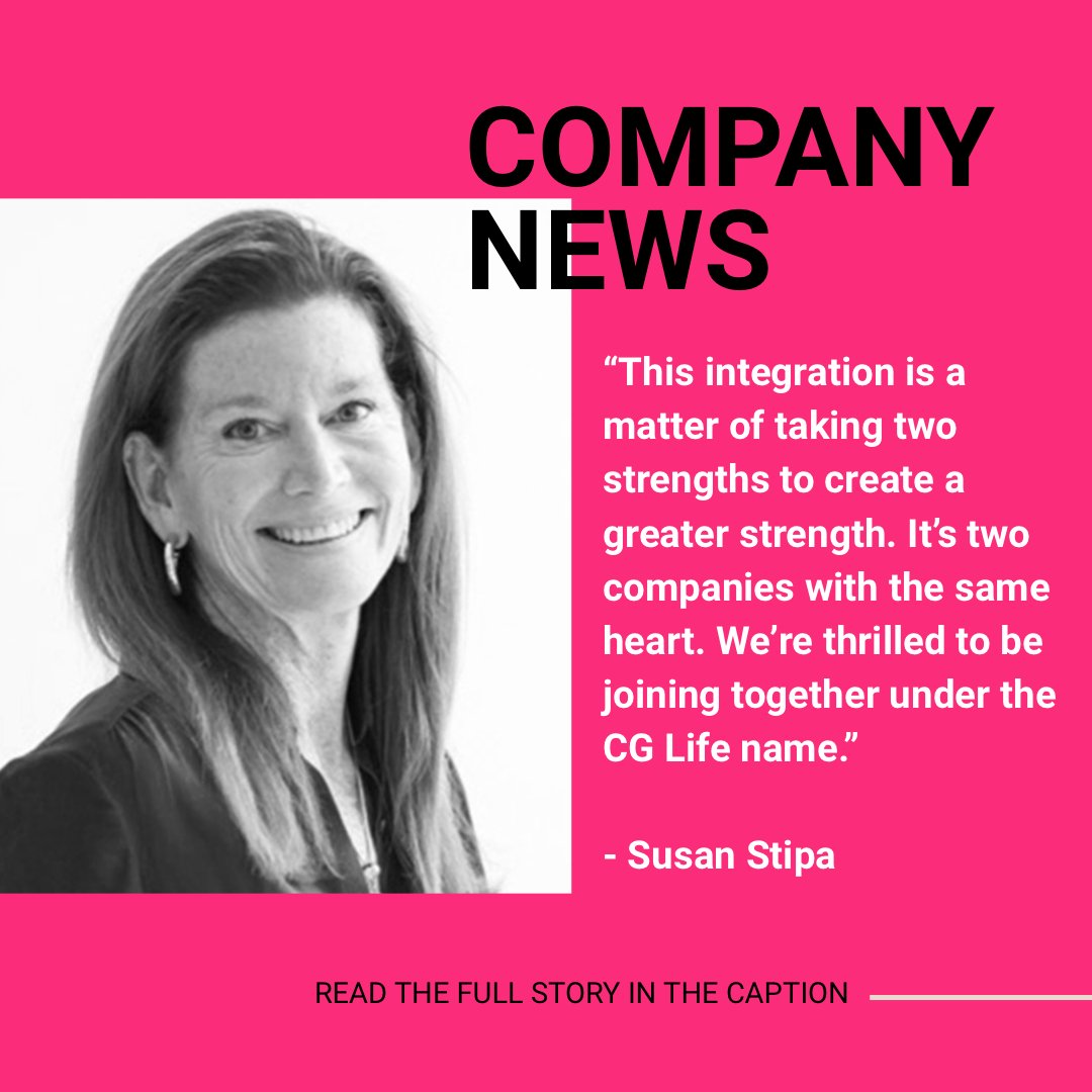 McDayLLC's tweet photo. In June, McDay will be officially integrated into @cglifeagency, with @SusanStipa as Executive Vice President of Public Relations and Jennifer Cresswell as Vice President of Operations-PR. Read more: https://t.co/ye0bJnHGIm #PublicRelations #CGLife https://t.co/IoKJ8re5gj