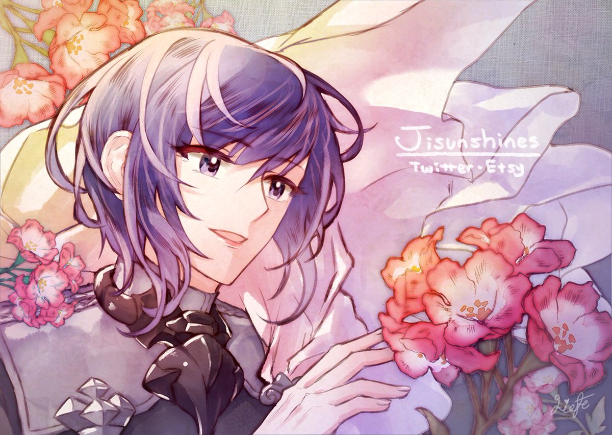 jisunshines's tweet photo. My pieces for @fe3hflowers , a very creative zine involving flowers in Fodlan invented by each artists!!
I drew time skip Dorothea and pre-time skip Yuri. It was so much fun drawing two of my adored characters! Thank you for having me!
Description of my flower in the thread ⬇ https://t.co/sZkXEf1TIq