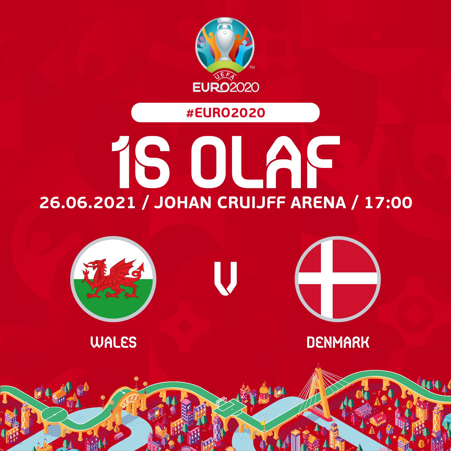 Wales Denmark In Amsterdam It S Knockouts Time Wal Euro Togetherstronger