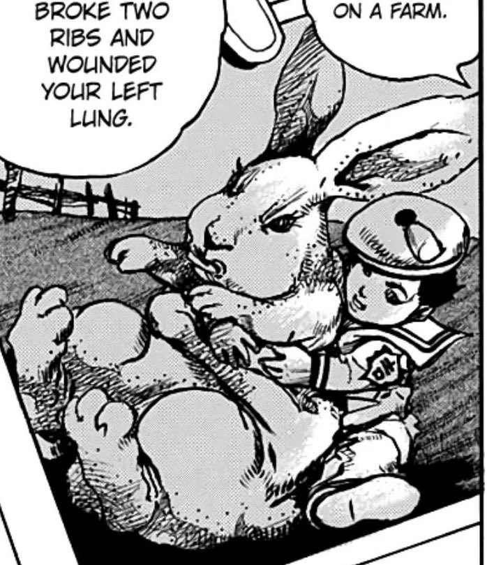 I don't care about flashback man or rock disease or whatever irrelevant plot point in Jojolion. Riddle me this Araki, when are we going to see Big Chungus again? 