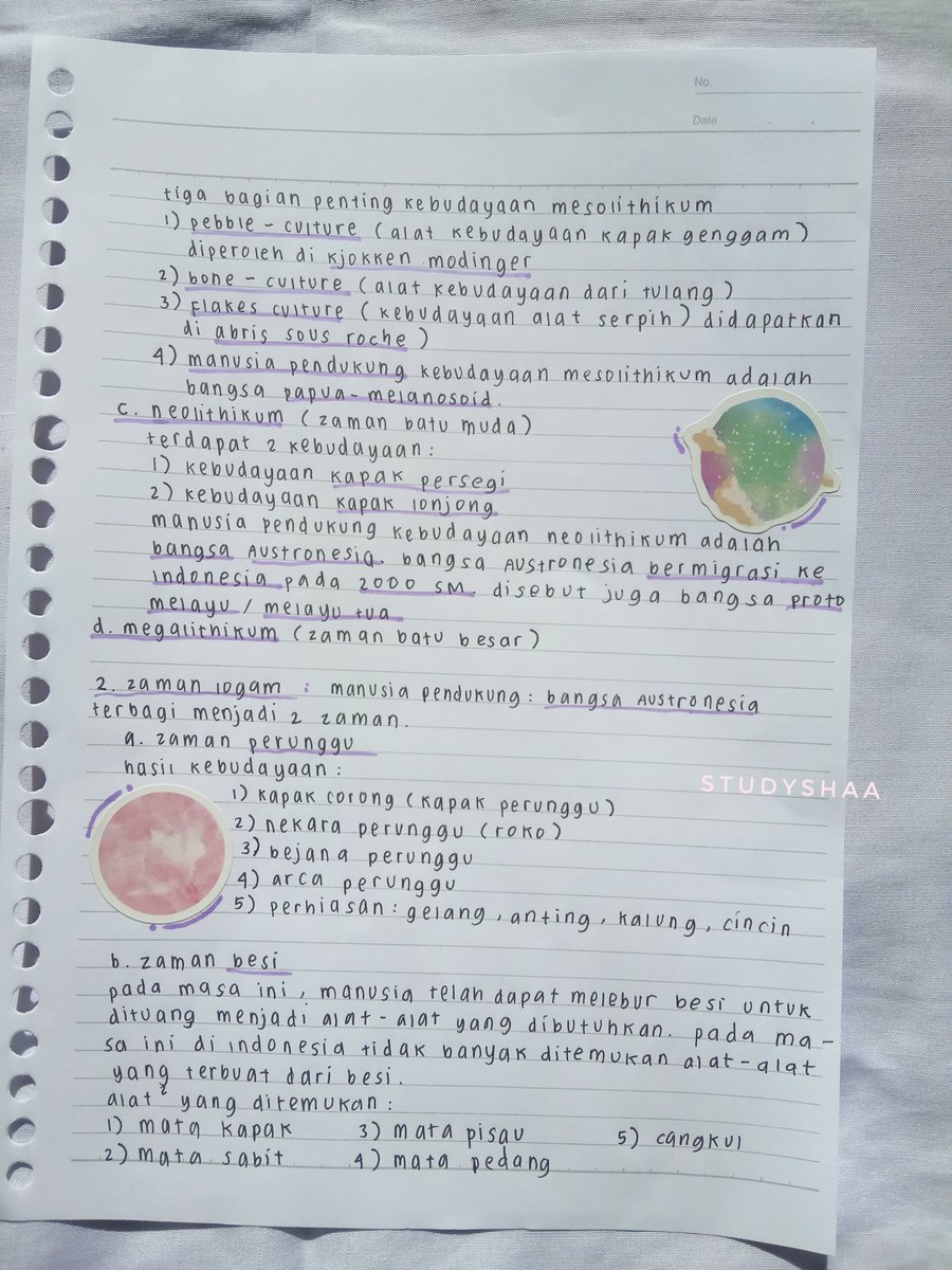 studyshaa's tweet photo. —CATATAN SEJARAH KELAS 10
MATERI: ZAMAN PRASEJARAH
feel free to save & use! semoga bermanfaat^^
keyword: arkeozoikum, paleozoikum, neozoikum, tersier, kuarter, mesolithikum, holosen, austronesia, catetan, notes
#shasnotes #ambistwt #studytwt #AMBISVERSE #catatan https://t.co/Gf5QEaSgwD