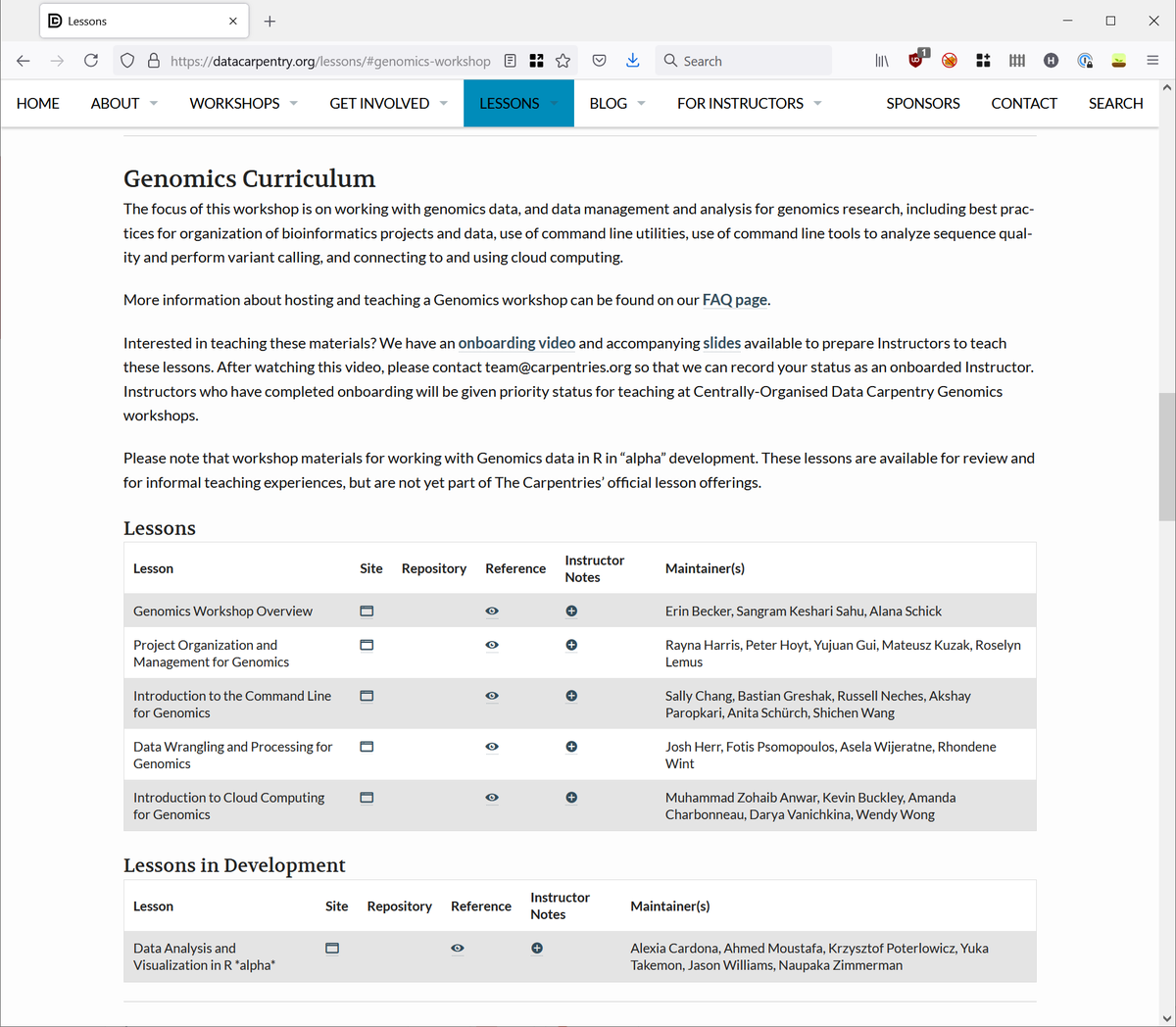 8/ @datacarpentry workshops teach you how to organize, manage, and analyze data, helpfully focused on applications to particular domains like genomics.