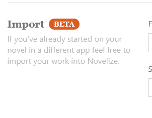 You can now import your work into Novelize when you start a new novel. No more copying and pasting. Give it a whirl and let us know how it works for you.