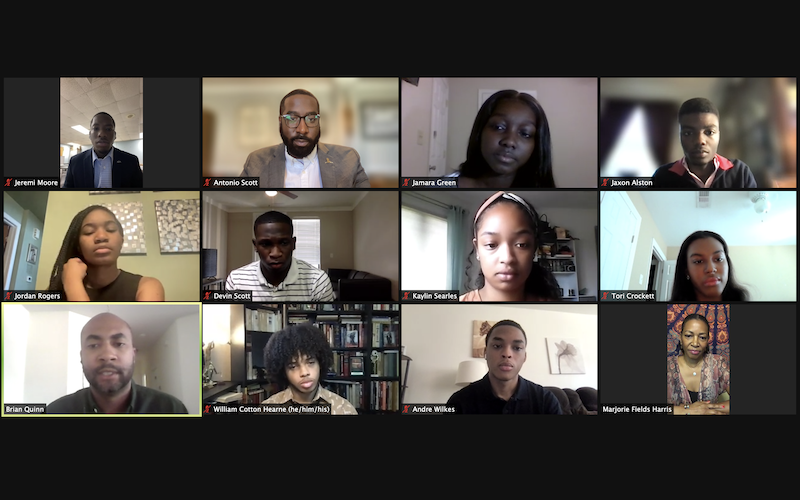 OurMayors's tweet photo. Thank you Brian Quinn (@audible_com) + Marjorie Fields-Harris (@mocafiapp) for speaking with our #FLFellows and sharing insight on career growth, innovative work solutions, & ways large corporations work alongside local government. Special thanks to our partners @amazon_policy. https://t.co/3qgRnPs3DT